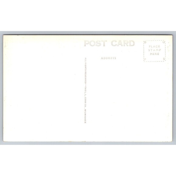 Postcard RPPC Michigan Oscoda Northwoods Deer Lumberman's Monument c1940s MI - Picture 2 of 2